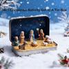 Classic Christmas Mini Nativity Jesus Scene Set Table Centerpiece Home Display Ornament Perfect Xmas Birthday Gift for Believers