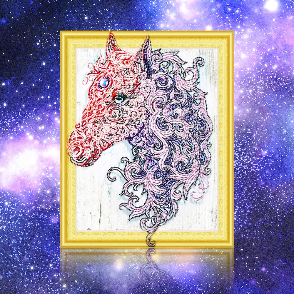 Diamond Painting Animal 5D Dream White Horse Diamond Mosaic Resin ...