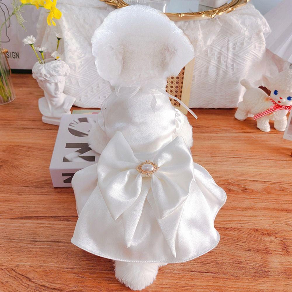 Fashion Pet Clothes Cute Cat Princess Skirt Comfortable Dog Wedding Dress  Spring Summer Autumn