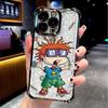 Cartoon Adventure R-Rugrats Plating Phone Case For IPhone 16e 16 15 14 13 12 11 Pro Max X XR XSMax 7 8 Plus Anti-Fall Back Cover
