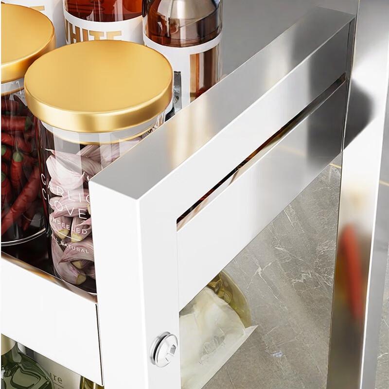 Light Luxury 3-Tier Stainless Steel Kitchen Spice Rack