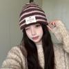 Casual Daily Knitted Beanie Hat Polyester Fall Winter Warm Hat Ear Protection Beanie  Student