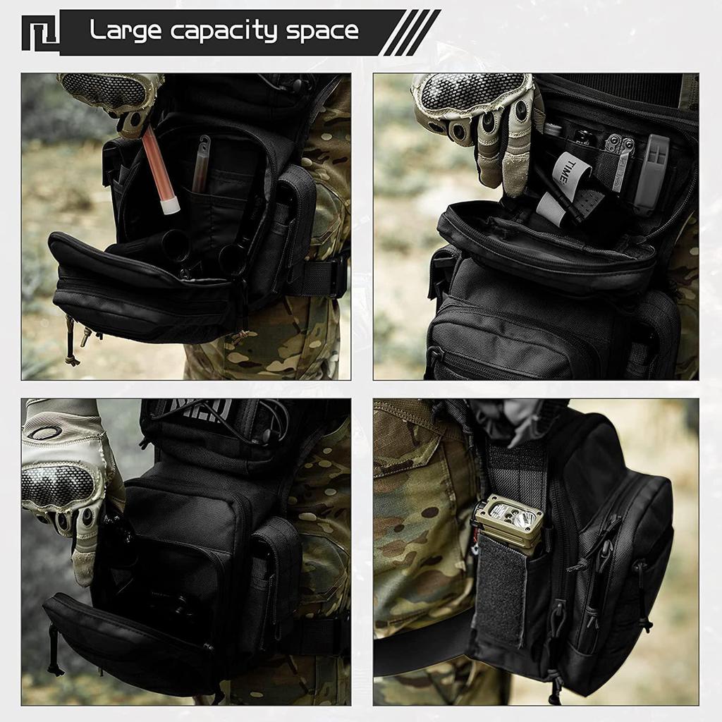 Cross-border Multifunction Tactical Leg Bag - Nylon Laser Cut - For Outdoor Cycling & Motorcycle