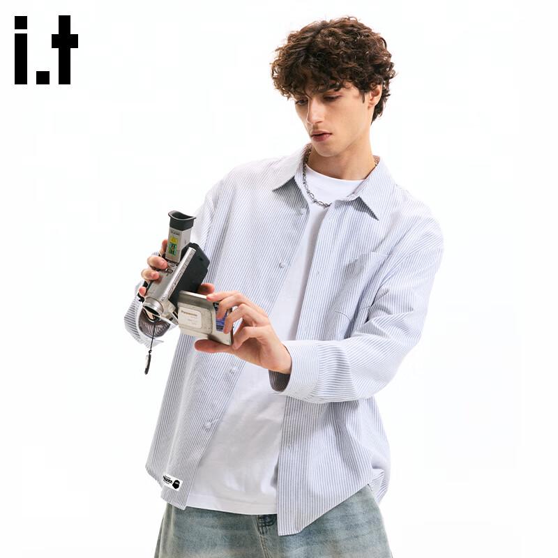 Fingercroxxit Men s Premium Striped Oxford Commuter Shirt 2XL