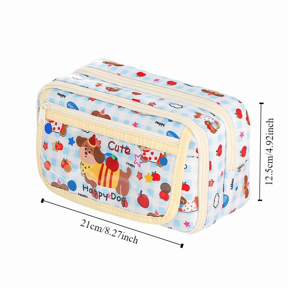 Large Capacity Stationery Storage Bag Cosmetics Storage Pen Pencil Case  Student