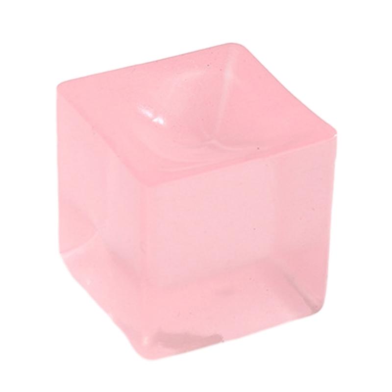 Crystal Unbreakable Ice Cube Figurine Maltose Novelty Gag Table Sensory Toy