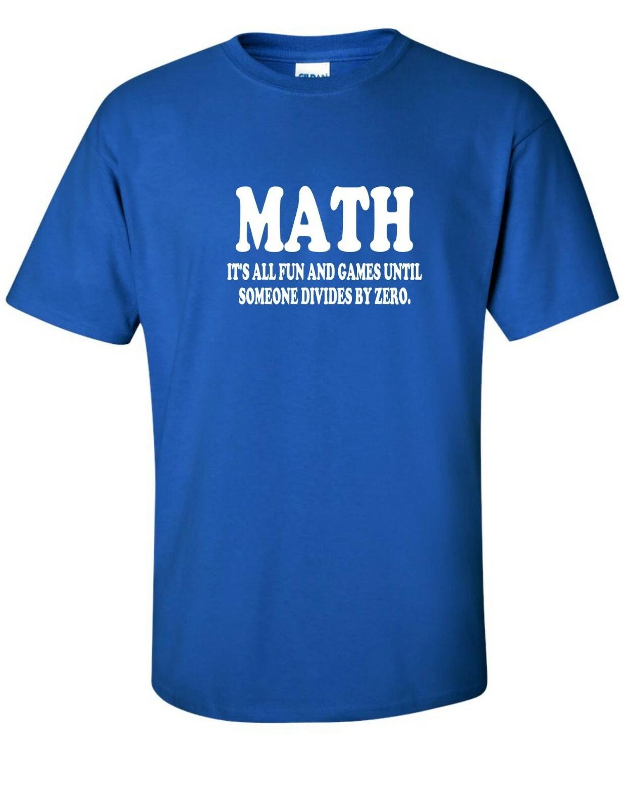 Funny Math T-Shirt Division by Zero College Math School Teacher Humor Tee Shirt XL