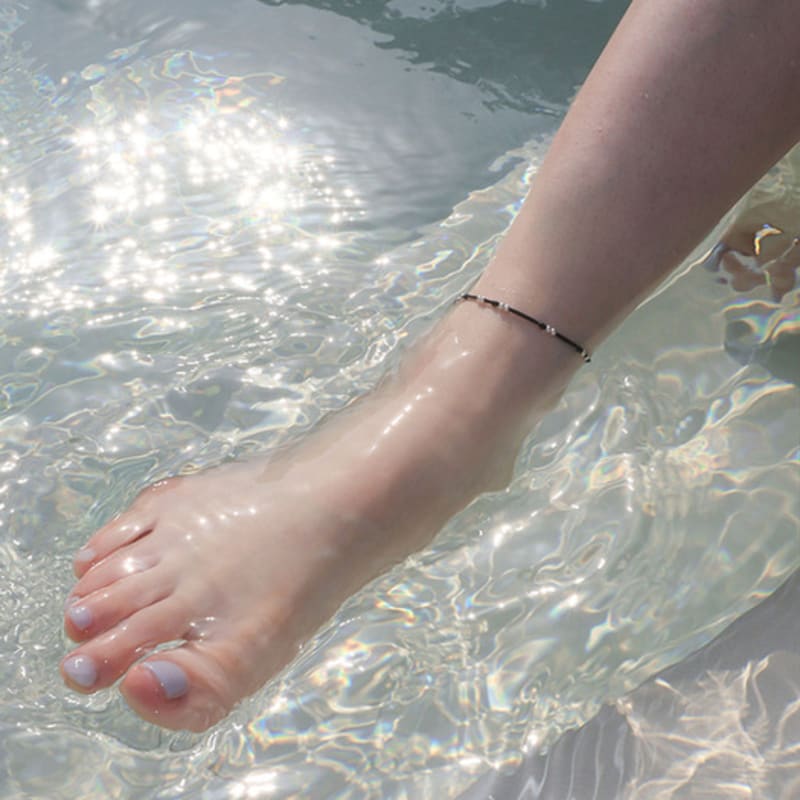 modernlike silver 925 tutu sparkle anklet