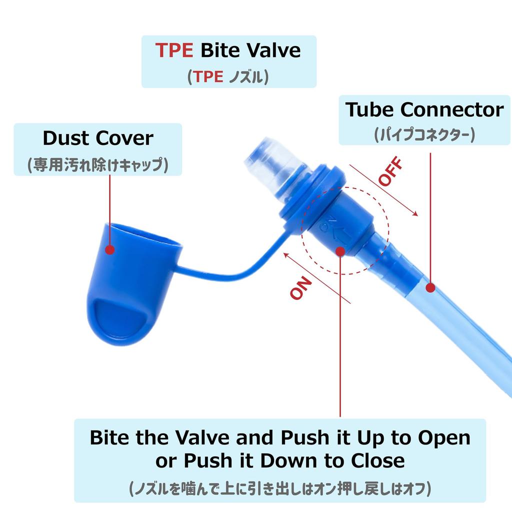 Azarxis Hydration 3L for Utendørs Vannsti Vannbeholder PEVA Blære, 1.5L, 2L, Kapasitet, Slange, Flaske, Aktiviteter, Hydrering, Bære,