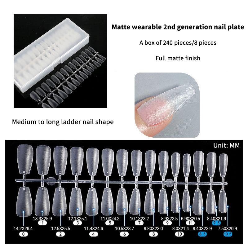240 Stück Vollabdeckung Press-On-Nagelspitzen Stiletto Mandel Quadratisch Sarg Französisch Falsch Fake Soak-Off Gel-Nagelverlängerungsspitzen Kapsel