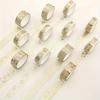 12 Rolls Golden Plant Flower Series Washi Tape Golden Foil Decorative Hand Account Sticker DIY Material Beauty Tape