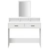 Makeup Table with Shelf White 100 x 41 x 140 cm Engineered Wood