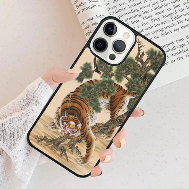 Japanese Tiger Phone Case Cover For iPhone 17 Air 15 16 11 13 14 Pro Max 12 Plus Max Fundas