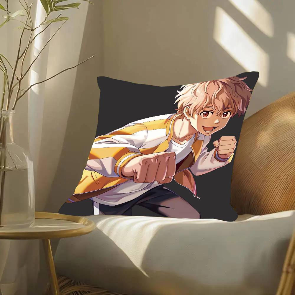 Choji Tomiyama Anime WIND BREAKER Pillow Case Fashion Square Pillowcase Bedroom Sofa Room Ins Decoration Leisure