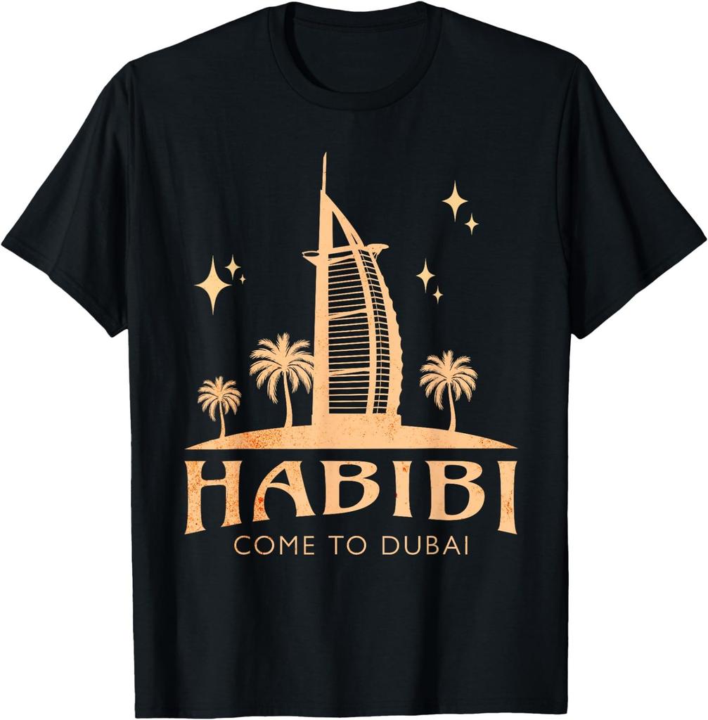 Habibi Come To Dubai Funny Rich Arab Money Stack Dubai T-Shirt