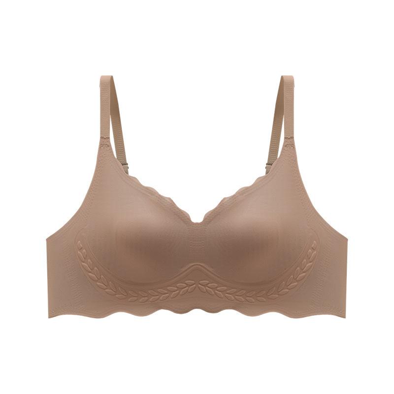 

модна нижня білизна Traceless тонкі жіночі великі груди з невеликими сталевими обідками, красивий жилет на спині, маленькі груди зібраними бюстгальтерами 2XL темно-коричневого кольору