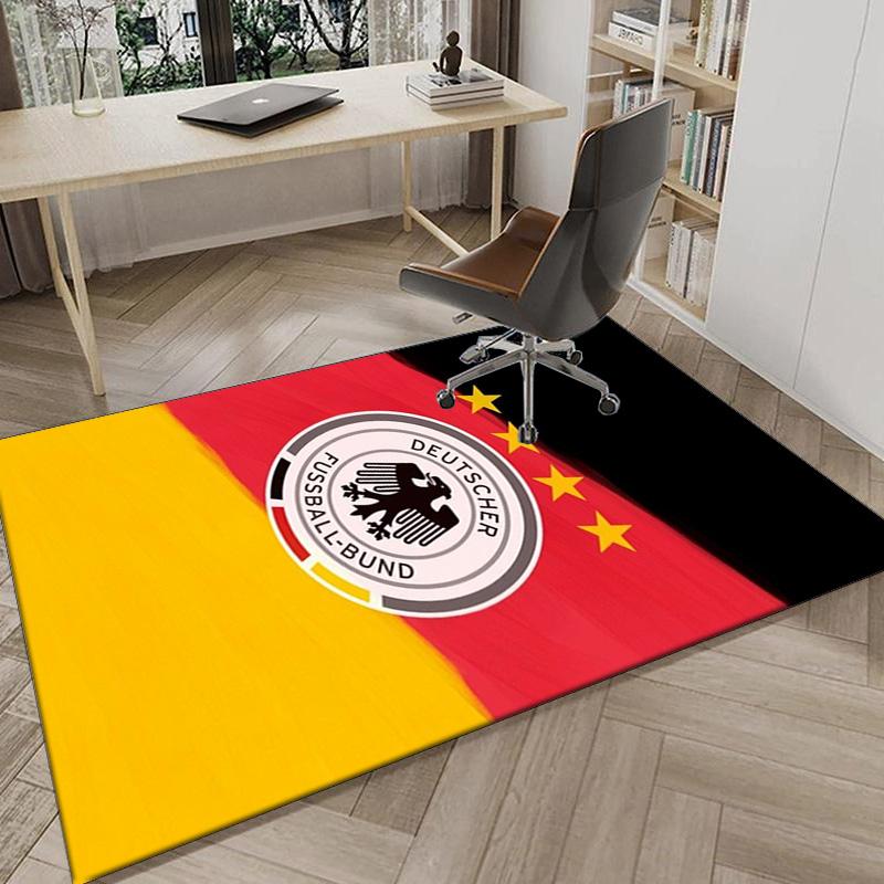 German Football Emblem Printed Area Rug for Office, Chair Rug, Decorative Carpet Floor Mat, Large Size Fan gifts Christmas gifts