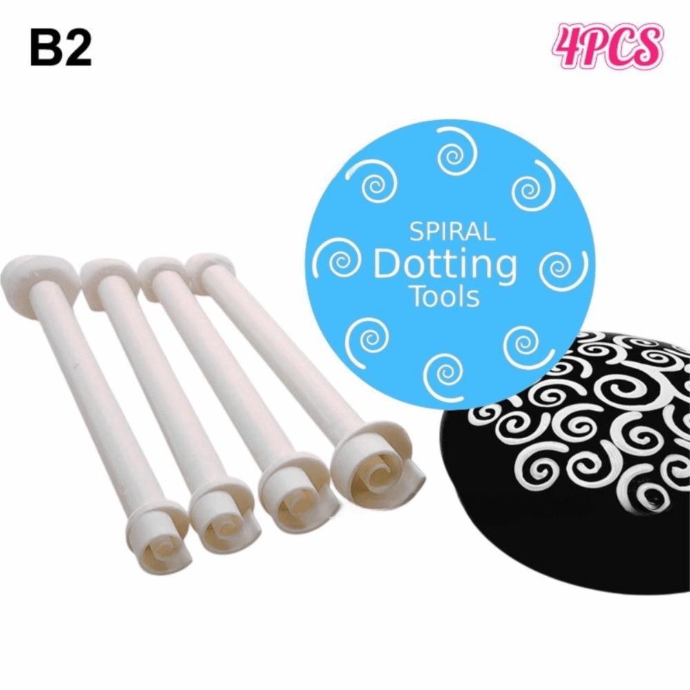 4pcs Moon Pattern Flower Floral Dotting Tools Butterflies Dot Painting Pen  for DIY Graffiti