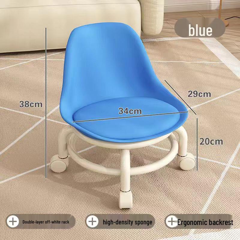 Rolling Pulley Stool for Home, Kids, Internet Celebrities, Soft, Simple Design, Ideal for Grout, Manicure, Pedicure.