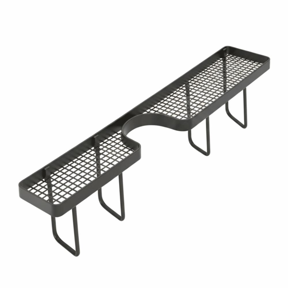 No-Drill Faucet Sink Shelf Large Capacity Faucet Drain Organizer Sink Drying Rack Mirror Front