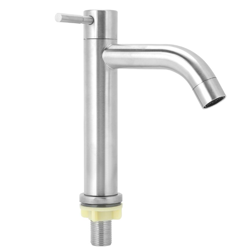 G1/2in Male Thread Stainless Steel Water Faucet Undercounter Single Cold Water Tap
