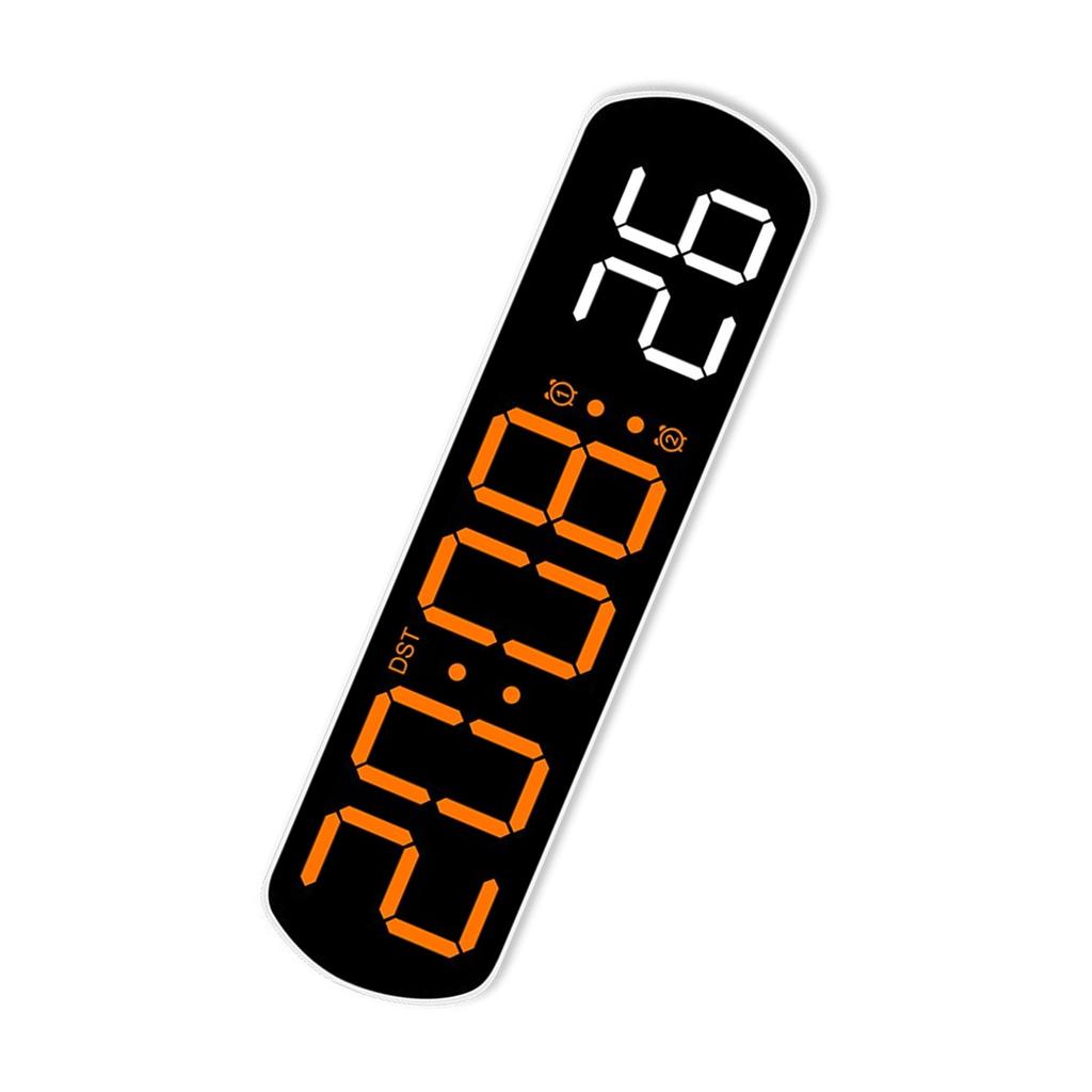 Digital Table Clock with Jump Second 2 Alarms Temperature Reading Timer Voice Control LED Alarm Clock for Home Office