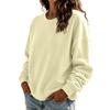 Women's Crewneck Sweatshirt Long Sleeve Color Casual Top for Everyday Wear