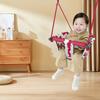 Kids Rocking Chair, Indoor Outdoor Textured Seat, Toddler Hanging Seat Red Striped