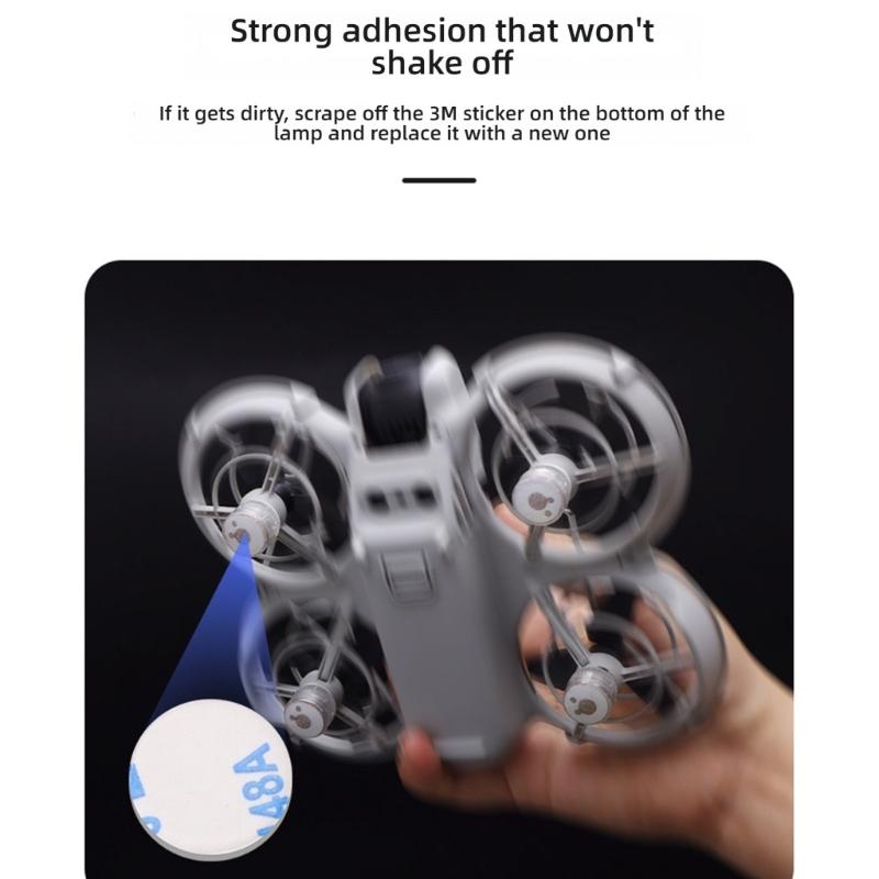 2/4Pcs Warning Night Flight Strobe Light Mini LED Flash Light Drones Accessories Signal Lamp for Drones Easy Installation