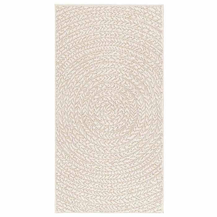 VidaXL Tapis ZIZUR crème 60x110 cm aspect de jute intérieur extérieur, tapis d'extérieur, tapis de sol, tapis d'intérieur, 4010371