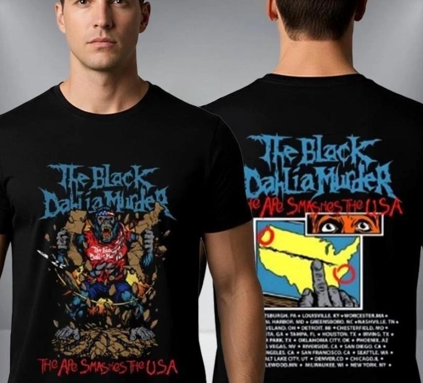 The Black Dahlia Murder The Ape Smashes The USA Cities Tour T-shirt size S-5XL XXL