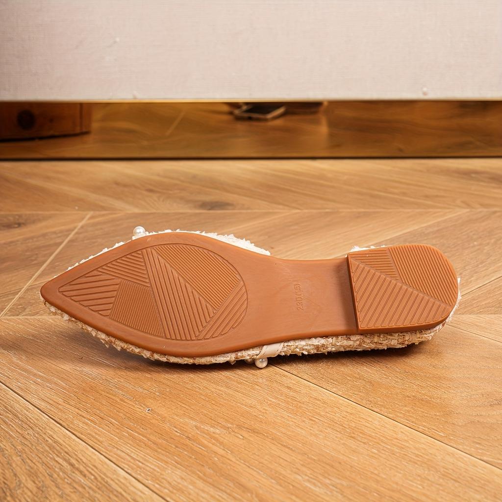 2025 Fall New Arrival: Pointed-Toe Flat-Heeled Side-Cutout Dainty Pumps for Women