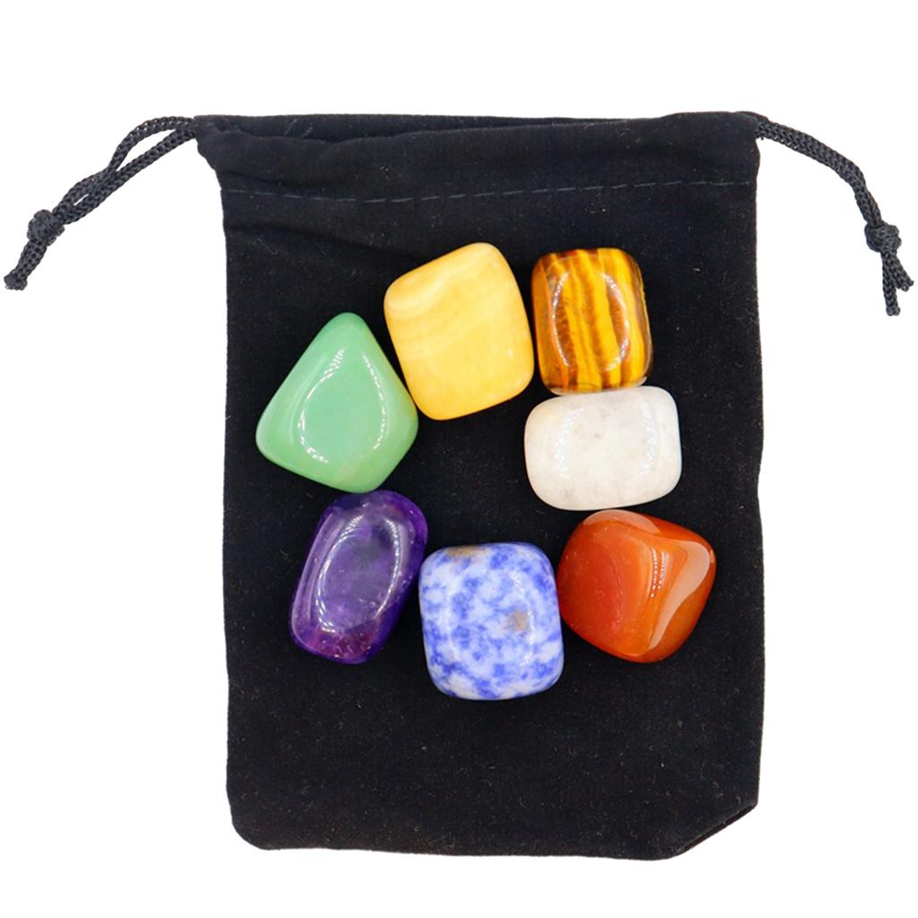 Natural Stone Set 7 Reiki Healing Stone Quartz Mineral Ornament Healing Gemstone Home Decoration Craft Stones Gifts