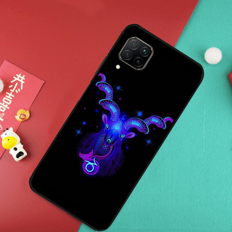 Neon Zodiac Signs For Huawei Nova Y73 Y70 Y72 Y60 Y90 Y61 Y91 8i 7i 11i 12i 12s 9 10 SE P20 P30 P40 Lite Case