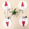 30pcs Mini Santa Hats Home Christmas Decor Lollipop Candy Cover Cup Bottle Cover