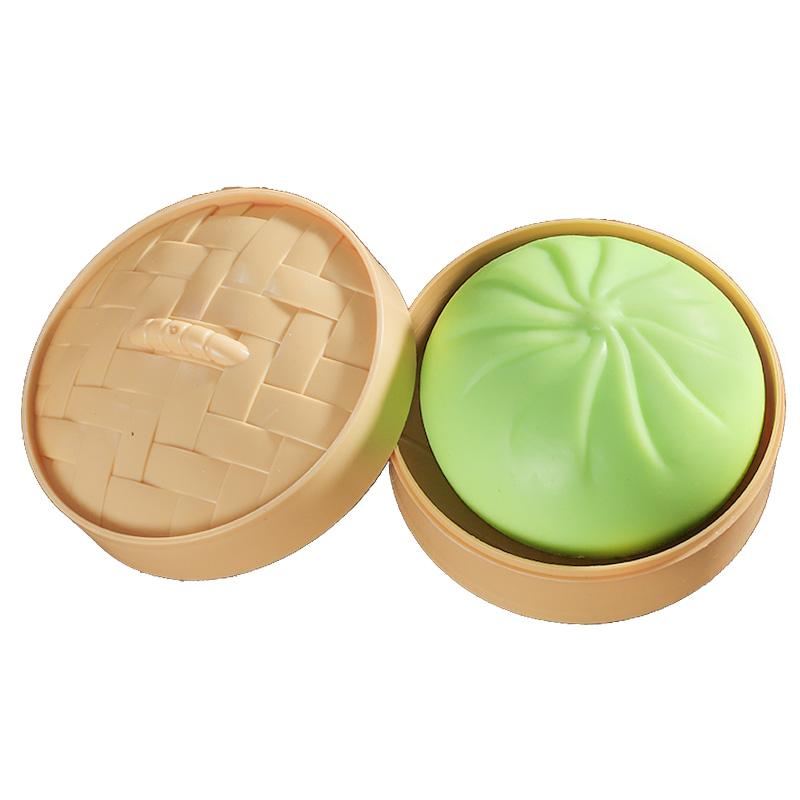 

1pc Fun Dumpling-shaped Squeeze Toys with Steamer Soft Stress Relief Squeeze Ball Kids Birthday Party Favors Christmas Gift