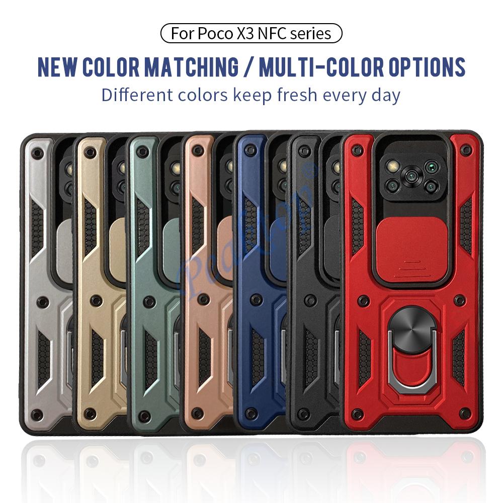 Carcasă rezistentă la șocuri cu cameră glisantă pentru Xiaomi Mi Pocophone Poko Pocco Little PocoX3 Poco X3 X3Pro 3X X3 Pro NFC NFS