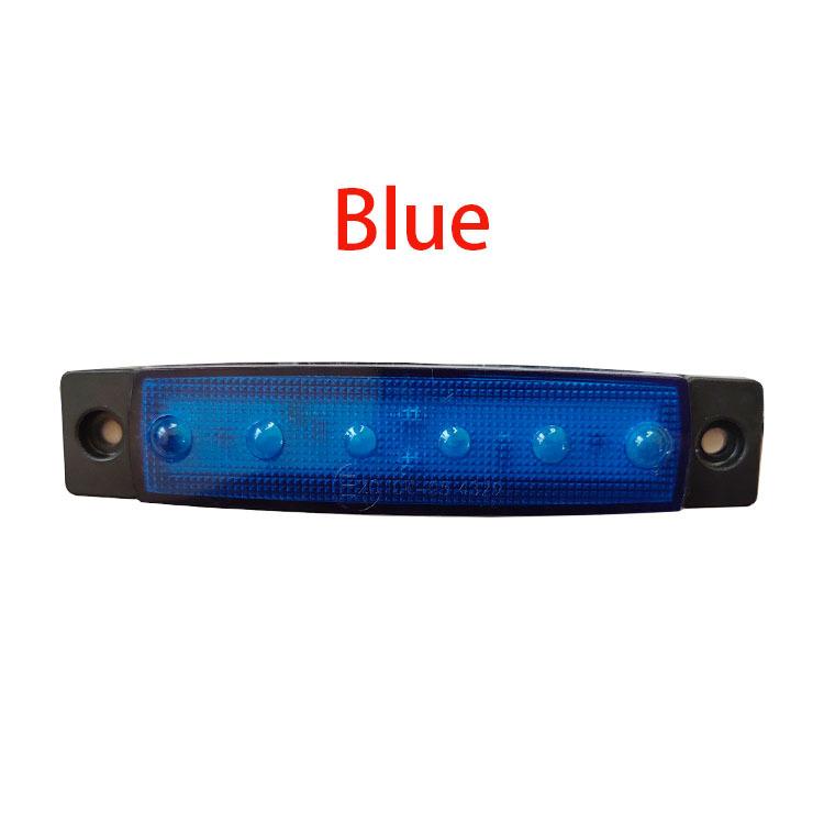 12V Sidemarker Light Clear Truck Trailer LED Tail Lamp Taillight 6 Leds 6LED Truck Edge Light Signal Light Truck Edge Light 6LED синий