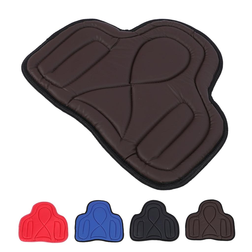Saddle Pad PU Leather Close Fit Shock Absorbing Thickened Breathable Western Saddle Pad for Equestri