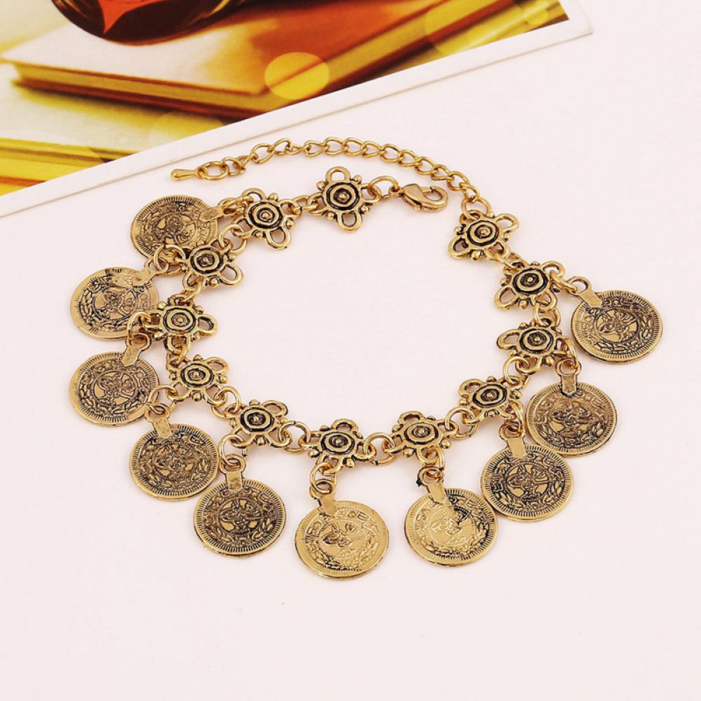 Fashion Sandals Turkish Bracelet Coin Anklet Barefoot Bohemian