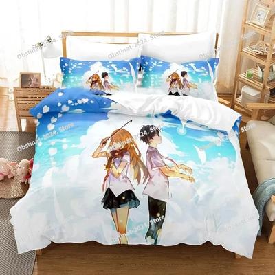 3D Anime Your Lie In April Kaori Miyazono Bedding Set Boys Girls Twin Queen Size Duvet Cover Pillowcase Bed Kids Adult Bedroom