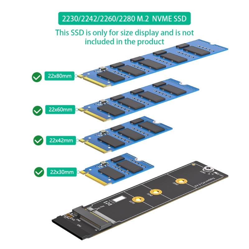 Fast speed M.2 Ssds Extension Cord 20CM For NVMe SATAs SSDs Adjustable Host Output Orientation