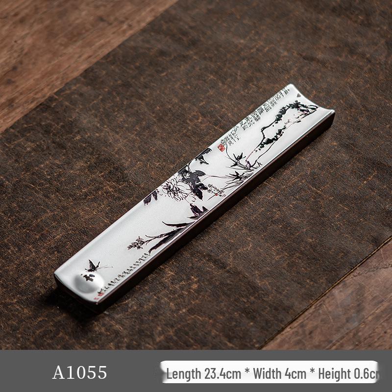 Guochao River & Mountain Ceramic Incense Holder - Retro Incense Stick Tray for Indoor Use