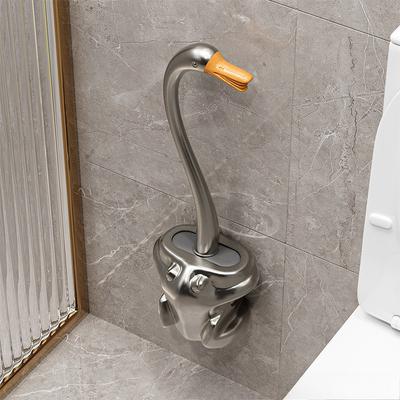 Creative Toilet Brush Frog Falls In Love with Goose Wall-mounted Household Bathroom Cleaning Brush Long Handle Toilet Brush No Punching