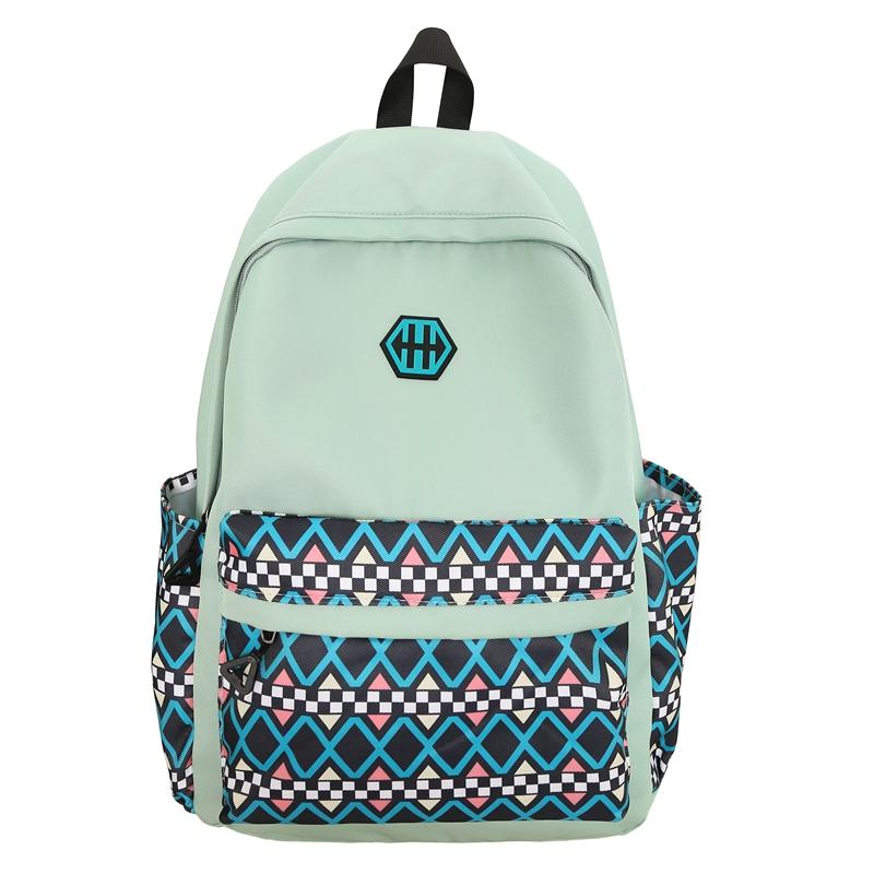 

Men Waterproof Backpack Women Printed Travel Backpack Large Capacity Student School Bag Small зелёный