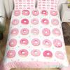 Donuts Bedding Duvet Cover Chocolate Doughnut Bedding Set Black White Comforter Cover Microfiber Whimsical Dessert Quilt Cover