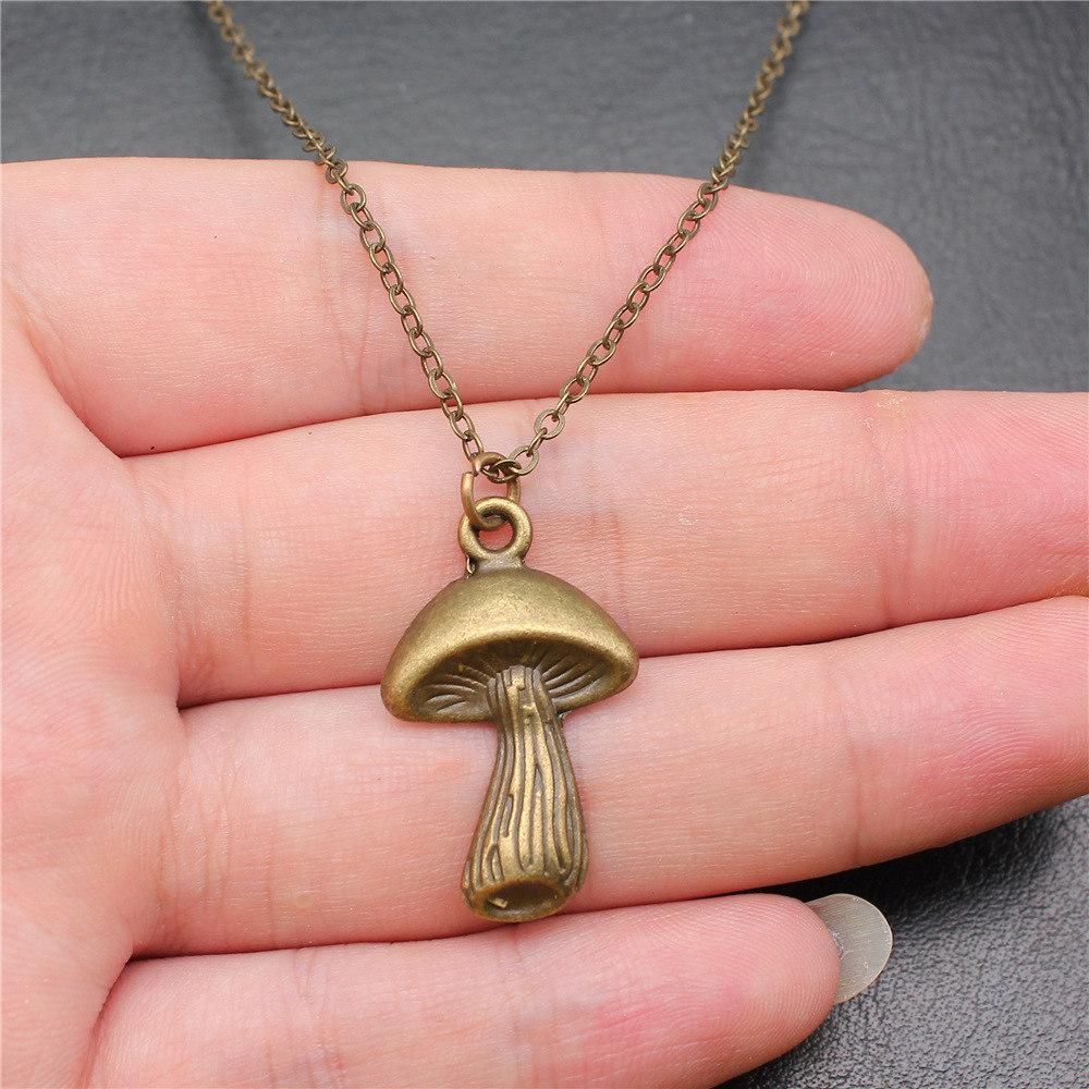 Necklace On The Neck 43cm Chain Clover Mushroom Leaf Kids' Jewelry Materials QN016