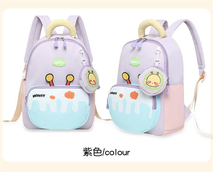 Cartoon Kids Backpack for Elementary School Students Grades 1-6, Large Capacity Lightweight School Bag, Boys Girls Bookbag