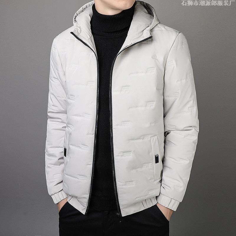 Padded-on men's new men's thick coat trendy blue trend men's padded jacket winter padded men's clothing