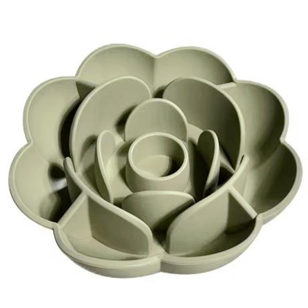 

Anti-Knocking Pet Slow Food Bowl Silicone Cat and Dog Food Bowl Rose Shape Dog Bowl for Dogs Cats Style 1
